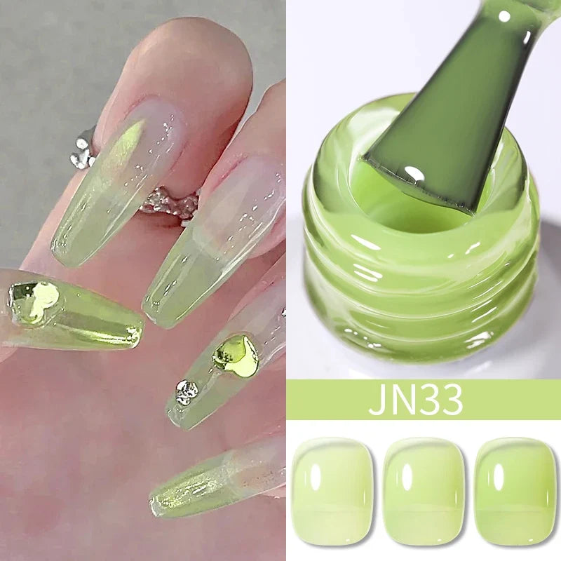 BORN PRETTY 10ml Blood Red Jelly Gel Nail Polish Halloween Nails Art Gel Polish Sheer Translucent Nail Gel for Winter Manicure