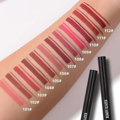 Beauty Glazed 2 In 1 Matte Lipliner Long-Lasting Lipstick Waterproof High Pigment Matte Lip Makeup