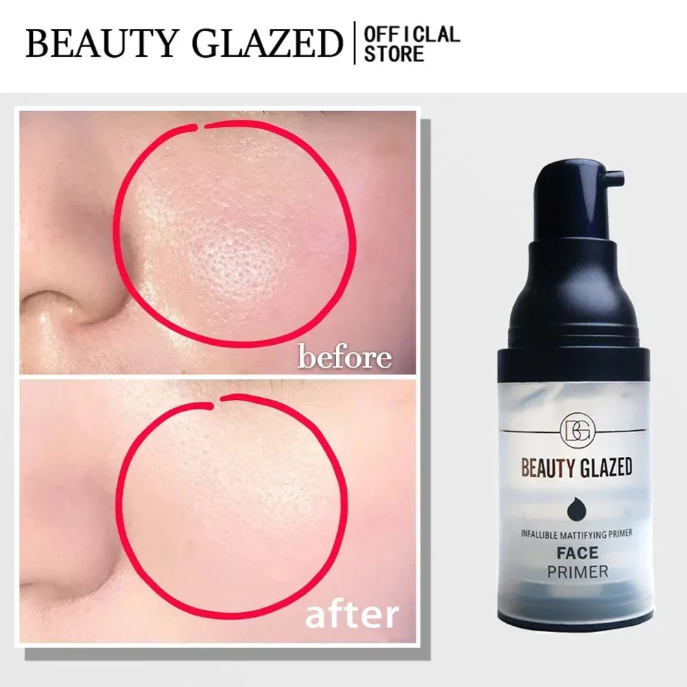 BEAUTY GLAZED Pore Invisible Long-lasting Face Makeup Primer Matte Base Face Primer Moisturizer