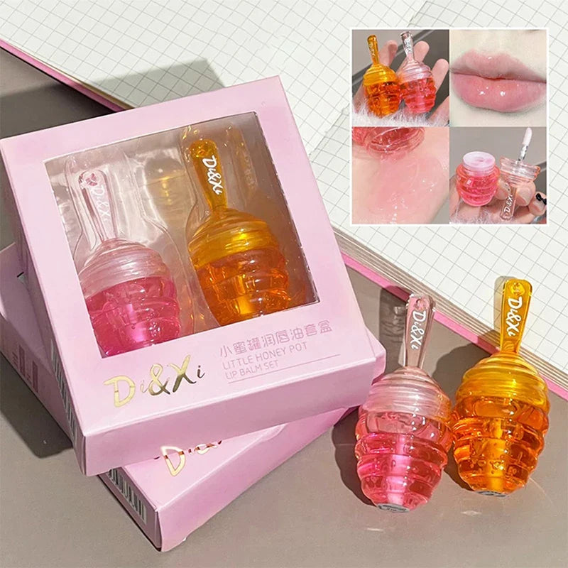 Honeypot lip oil set box Moisturizing hydrating layer mist lipstick all match lip moisturizing lip toot lip gloss parity