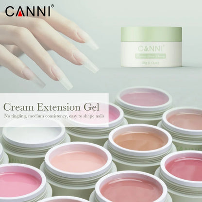CANNI TPO FREE 28g Creamy Extension Gel 12 Colors French Jelly Nude UV LED Soak Off Jelly Nail Sculpture Extension Gel Lacquer
