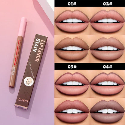 2-in-1 matte lip liner smooth application waterproof anti smudge natural makeup effect