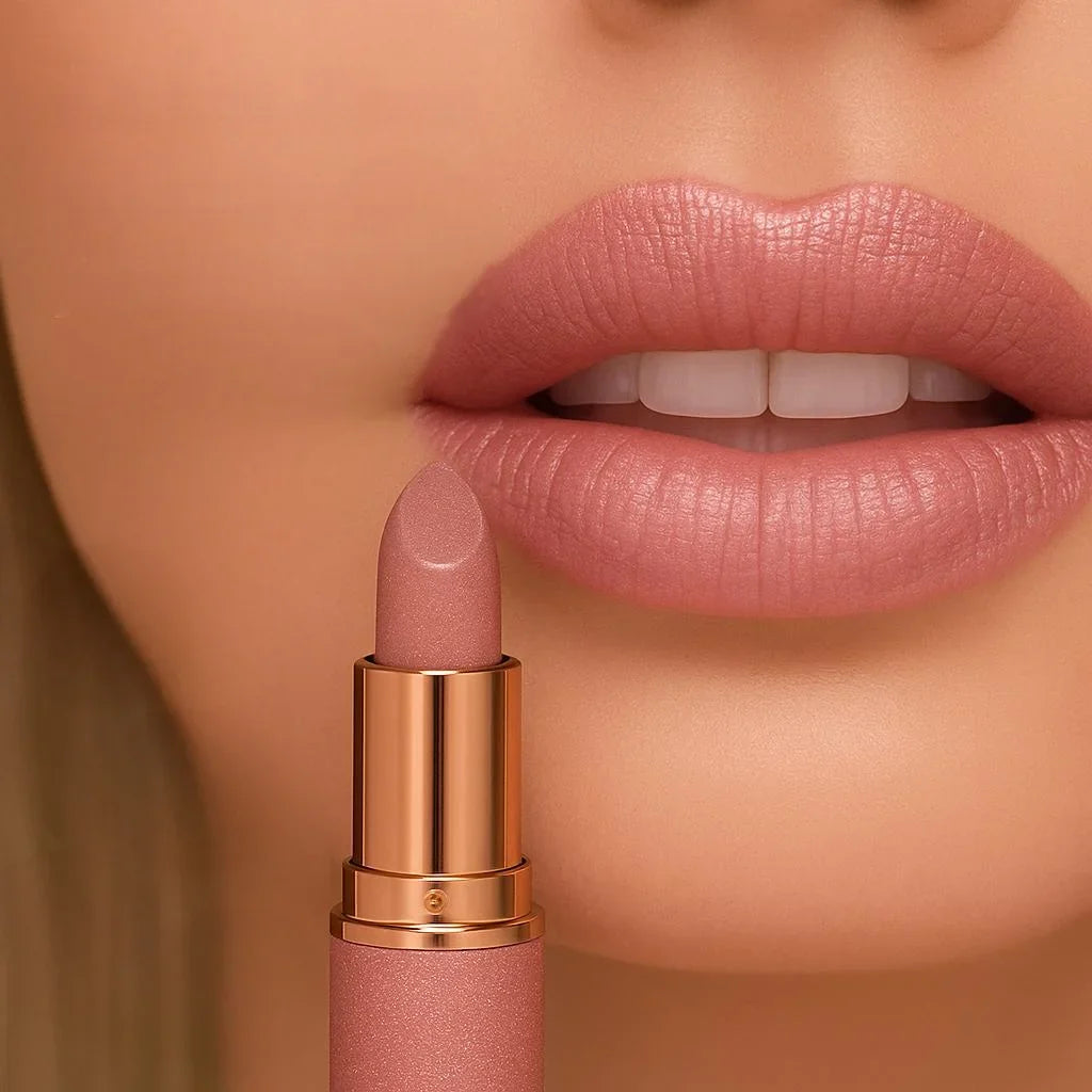 Rose smoke powder, bright starry sky, glossy velvet texture, durable, make your lips shiny, waterproof, anti-fouling.