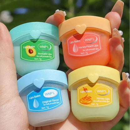 Fruit Series Lip Balm Set Lips Avocado Honey Peach Cream Lip Mask Natural Nourishing Plant Lip Balm Lips Care