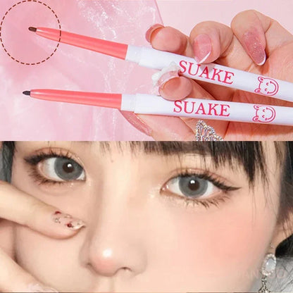 1pcs Beauty Eyeliner Pencil Eyeliner Gel Pen Waterproof Long Lasting Silkworm Pen Black Brown Eyeliner for Beginners Eye Makeup
