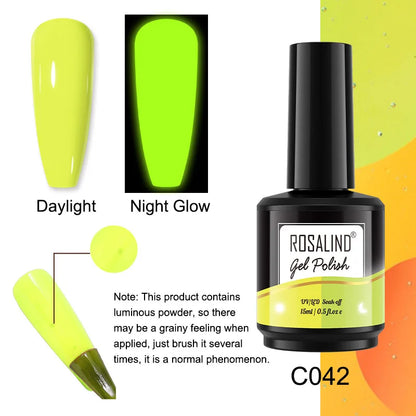 ROSALIND 7ml/15ml Summer Green Gel Nail Polish Semi Permanent Nail Art Manicure Soak Off Top Base Matt Hybrid Varnishes UV Gel