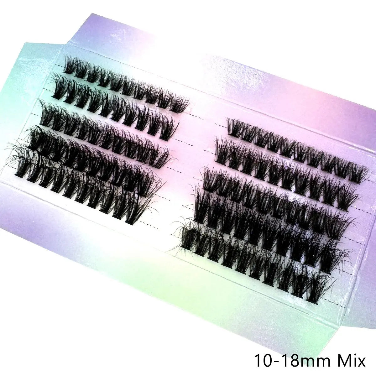 10Row 40D-200D 5D Fluffy Thick Lashes Clusters 10-18mmMix Wispy Individual Lashes Extensions Clusters DIY Makeup False Eyelashes
