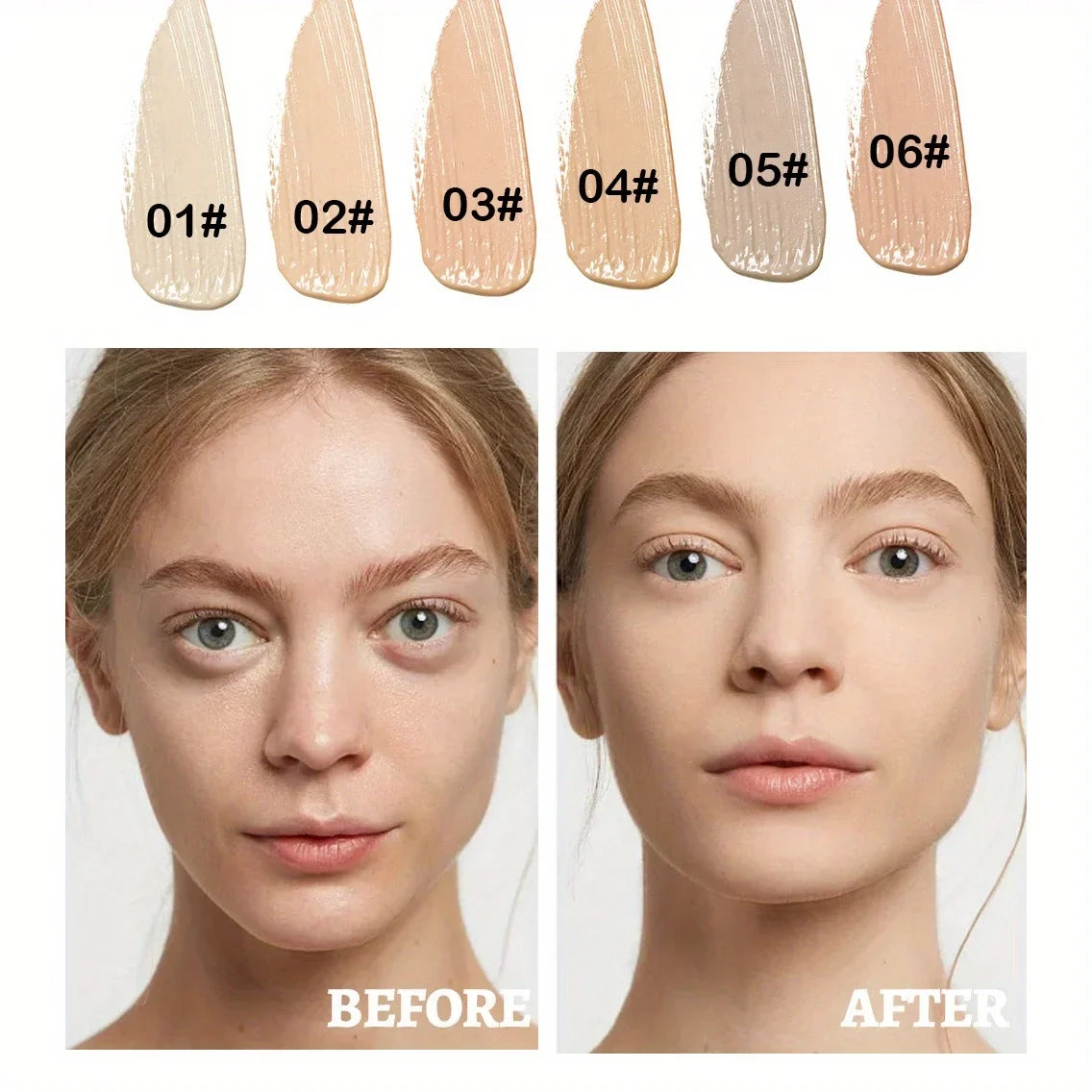 5 Color Liquid Concealer Matte Makeup Full Coverage of Pores Invisible Concealer Natural Nude Skin Tone Long-lasting Oil Control