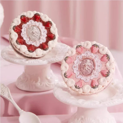Flower Knows Strawberry Cupid Collection Pressed Powder Mineral Makeup Powder Foundation With Concealer & Finishing Vegan
