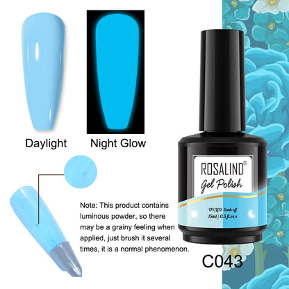 ROSALIND 7ml/15ml Summer Green Gel Nail Polish Semi Permanent Nail Art Manicure Soak Off Top Base Matt Hybrid Varnishes UV Gel