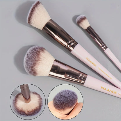 MAANGE 30pcs Professional Makeup Brush Set Foundation Concealers Eye Shadows Powder Blush Blending Brushes Beauty Tools with Bag