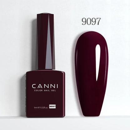 CANNI Hema Free Nail Gel Polish Fall Color Collection Semi Permanent Diamong Long Wear Top Coat Red Gorgeous JellyNude Color 9ml