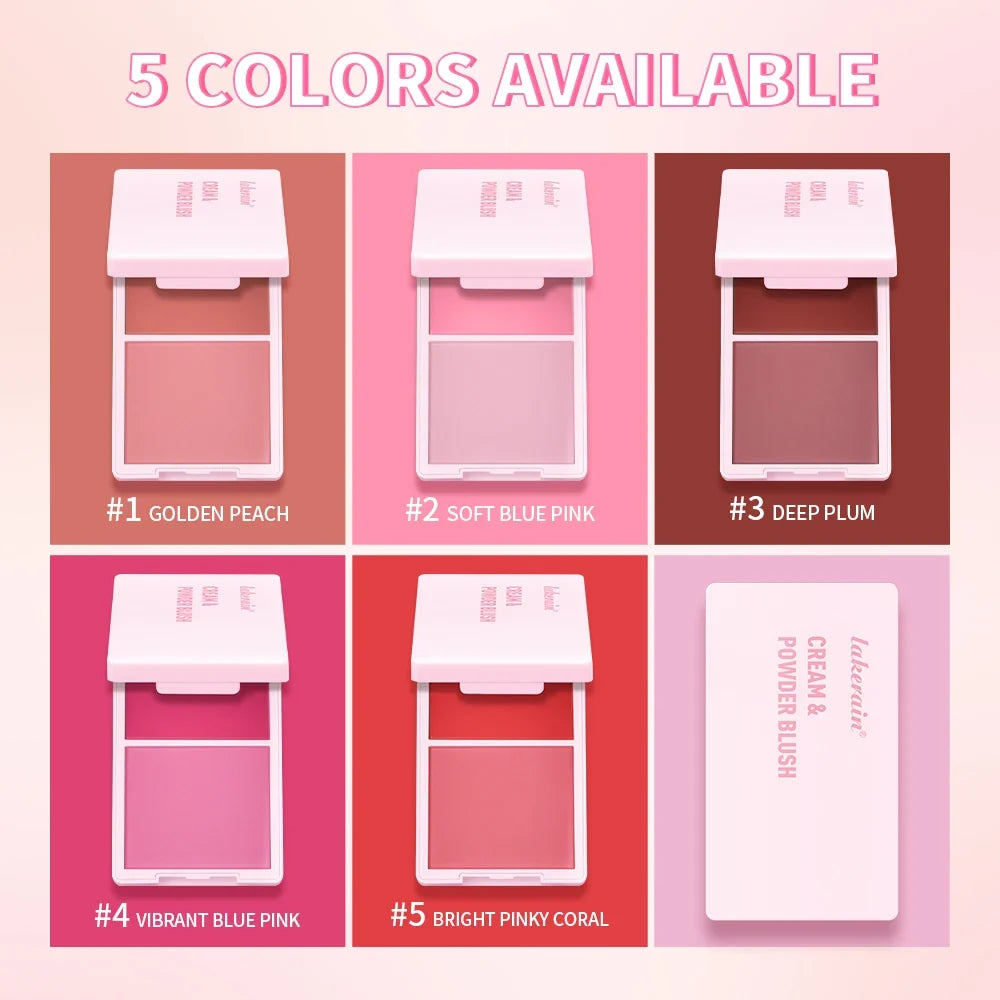Blush Juvia's Cream Powder Matte Blush Makeup Rose Pan Long-lasting Wearing High Pigment Natural Matte Blush Duo Cosmtics