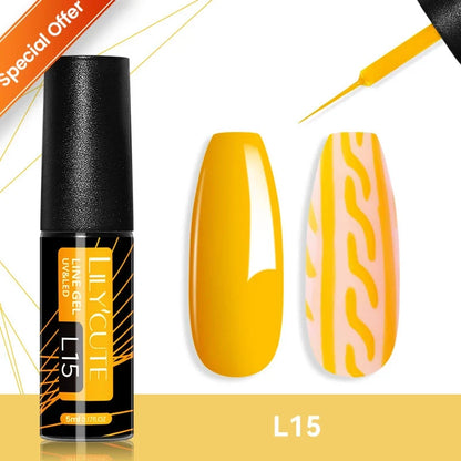 LILYCUTE 7ML Colorful Gel Nail Polish 129 Colors Long Lasting For Manicure Semi Permanent Base Top Coat Nail Art UV Gel Varnish