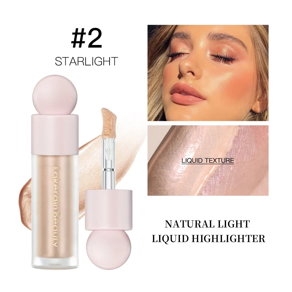 4Color Face Liquid Highlighter Bronzer Contouring Highlight Fluid Makeup Face Shimmer Shine High Lighter Iluminador Maquillaje
