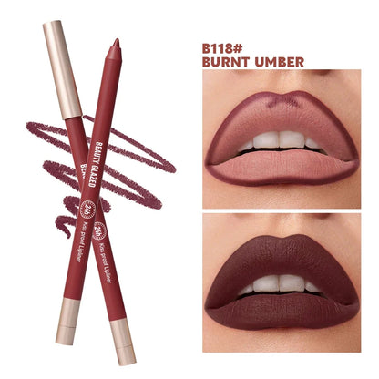8 Colors Artist Palette Matte Velvet Lip Liner Pencil | Long-Lasting Waterproof, Non-Sticky Matte Finish, Precise Tip for Sharp