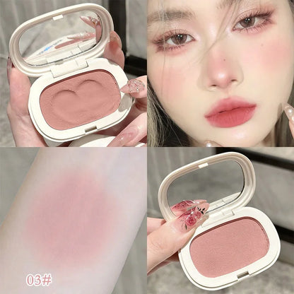 Phantom Bear Single-Color Blush Cream — Mochi Texture, Powder-Free Formula, Low-Saturation, Long-Lasting Natural Matte Finish