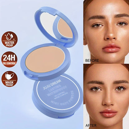 Silk Soft Pressed Powder OilControl Smooth Cake Makeup Lightweight Mist Matte Powder full Coverage Concealer Last Setting Powder