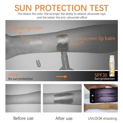 1 Piece Sunscreen Lip Balm SPF 30 UVA Protection Lips Moisturizer Watermelon Coconut Banana Flavor Colorless Lipstick Sun Care