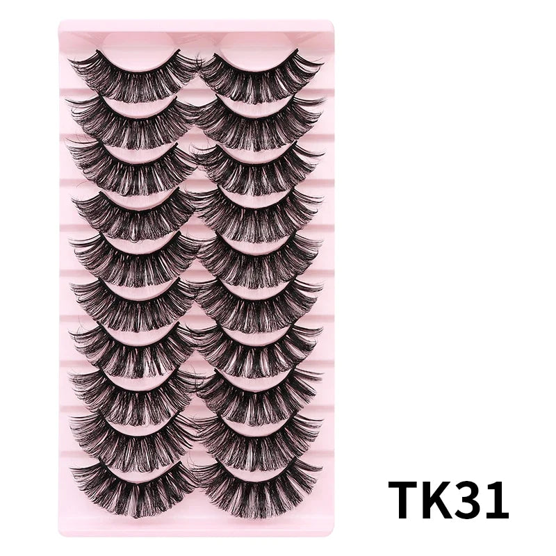 Russian Strip Lashes Makeup Lashes 25mm 3D Mink Volume Fluffy Natural False Eyelashes Thick Dramatic Mink Eyelashes Wholesale