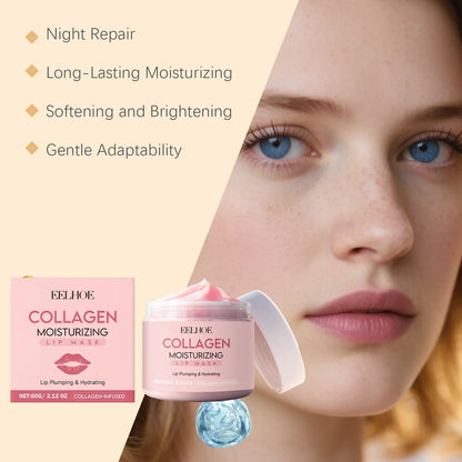 Collagen Lip Mask Overnight Repair Moisturizing Nourishing Treatment for Dry Flaky Lips Women's Lip Care Essential Fade Lip Line