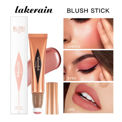New Cream Bronzer Contour Blusher Beauty Wand Highlighter Blush With Cushion Liquid Face Bronzer Wand Stick Applicator Makeup