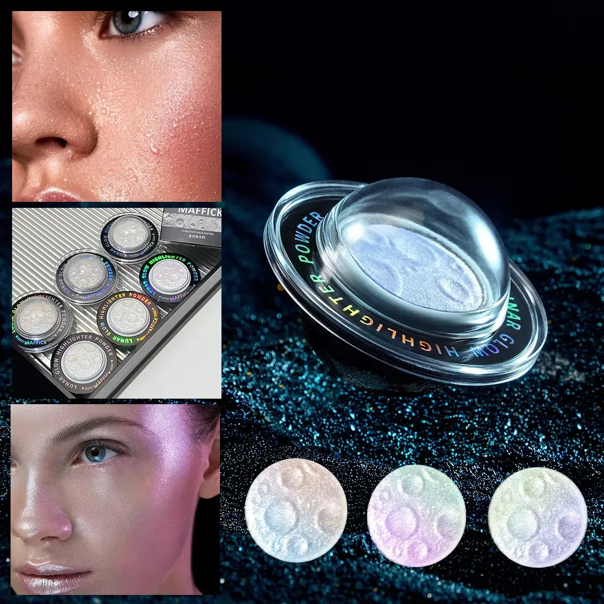 3 - Color High Gloss Powder With Permeable And Light Sensitive Texture, Delicate And Comfortable, Waterproof