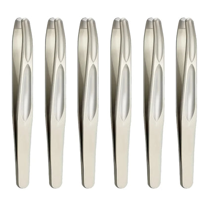 Premium Round Head Tweezers for Eyebrow & Facial Hair Removal Seamless Clips Short Hair Precision Beard Clip