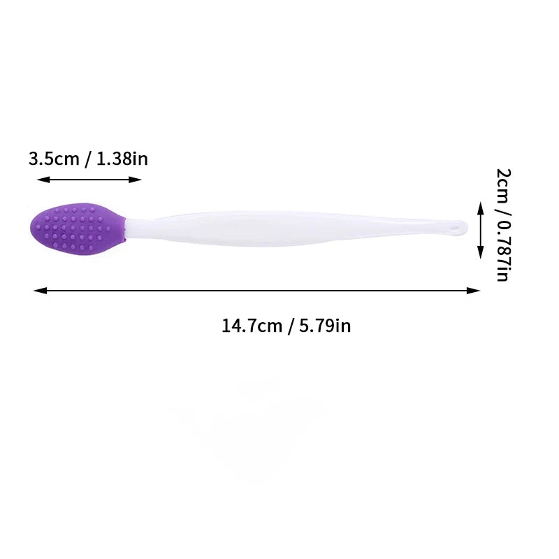 5 Pcs Lip Scrub Brush Silicone Brush Tool Double Sided Mini Exfoliating Brush Exfoliating Lip Brush Lip Scrub Tool for Dark Lips