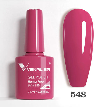 Venalisa HEMA TPO FREE Nail Gel Polish Glitter Gorgeous Full Coverage Soak Off UV LED French Nail Jelly Pink Nude Collection
