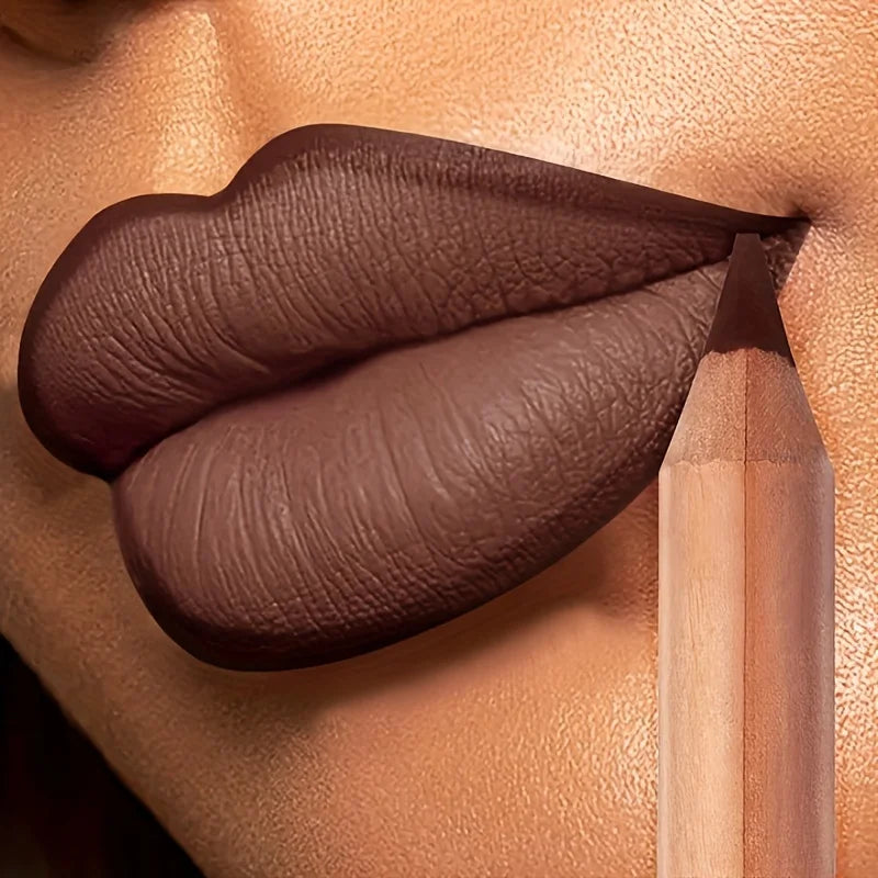 Matte Lip Liner- Long-Lasting, Easy to Color, Includes Sharpener - Perfect for a Flawless Finish! Pudaier Lip Contour 2.0