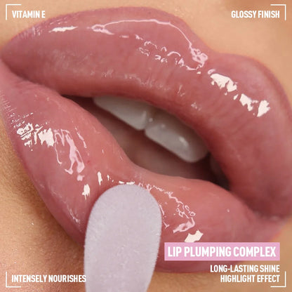 Glitter Plumping Lip Gloss Jelly Strawberry Moisturizer Fruit Lip Oil Transparent Fullness Lip Tint Gel Soft Tube Makeup LipCare