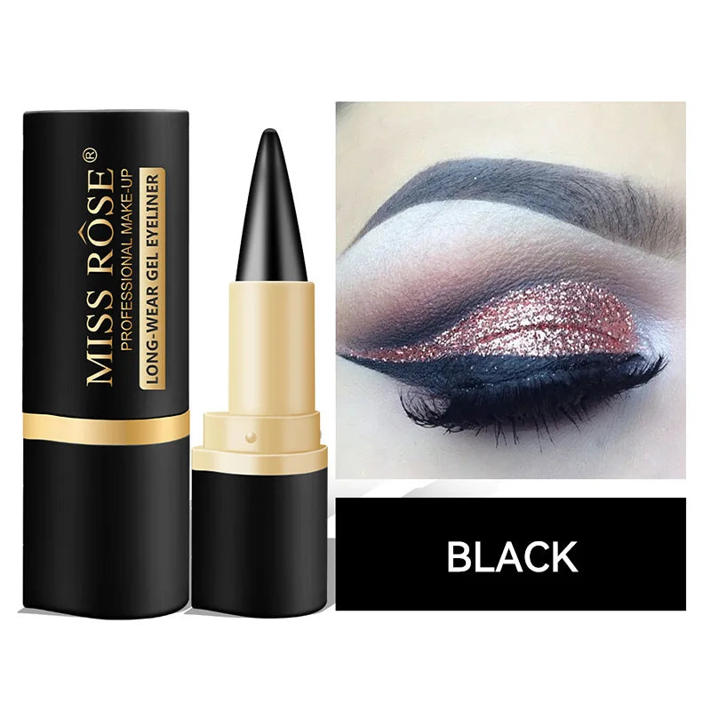 Waterproof eyeliner, long-lasting gel eyeliner for professional makeup, 2 pieces