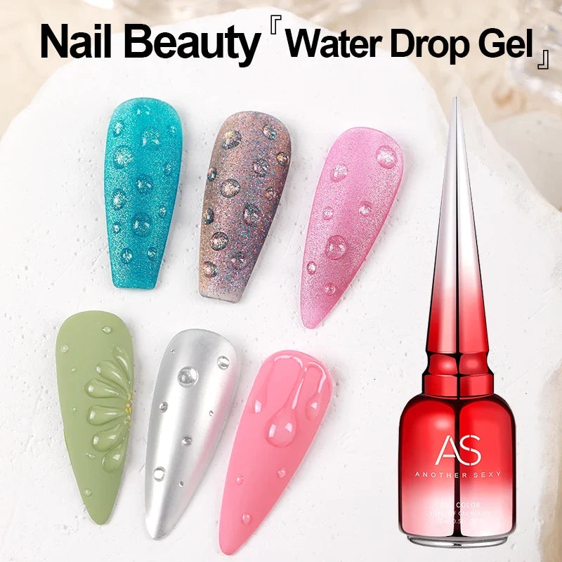 AS 15ml Transfer Foil Gel Nail Polish Soak Off Led Uv Gel Varnish Fast Dry Star Sticker Glue Stamp Gel