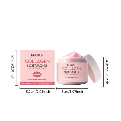 Collagen Lip Mask Overnight Repair Moisturizing Nourishing Treatment for Dry Flaky Lips Women's Lip Care Essential Fade Lip Line