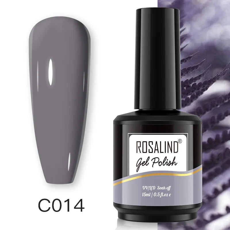 ROSALIND 7ml/15ml Summer Green Gel Nail Polish Semi Permanent Nail Art Manicure Soak Off Top Base Matt Hybrid Varnishes UV Gel