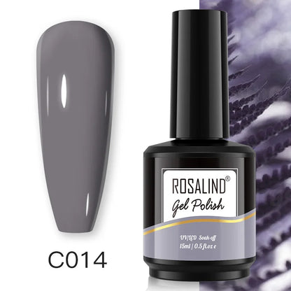 ROSALIND 7ml/15ml Summer Green Gel Nail Polish Semi Permanent Nail Art Manicure Soak Off Top Base Matt Hybrid Varnishes UV Gel