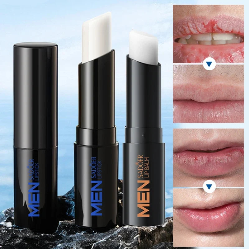 SADOER Men's Shark Grass Vaseline Lip Balm for Autumn and Winter to improve dryness,Beihu Moisturizing Hydrating Lip Balm