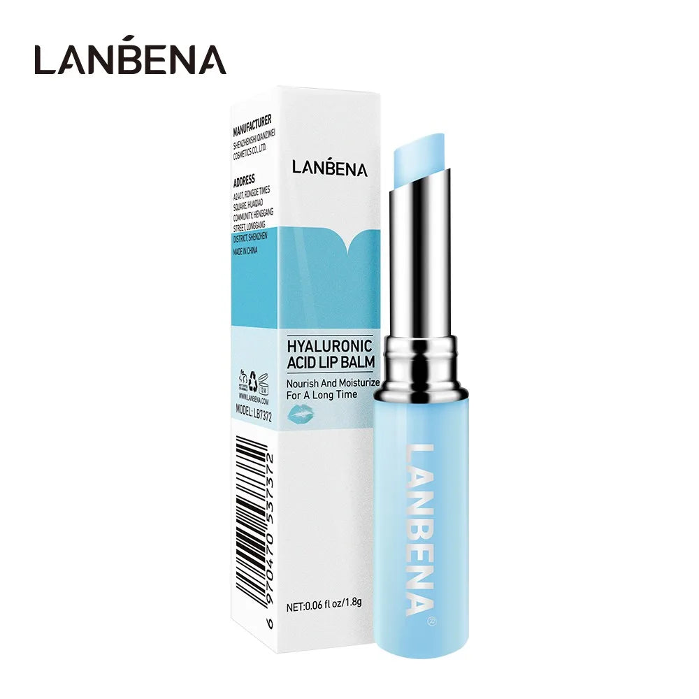 LANBENA Hyaluronic Acid Lip Balm Lip Plumper Moisturizing Reduce Fine Lines Long-lasting Hydration Protecting Dry Lip