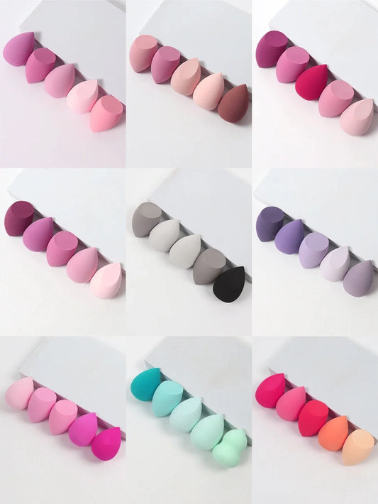 5-Pack Dual-Use Makeup Sponge Set - Velvet for Liquid/Cream/Powder | Vegan Eco-Friendly Travel Essentials