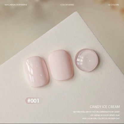 MIANEL 12ML 1-6PCS 2026 New Release Jelly Dopamine Candy Gel Nail Polish - Multi-Color Nude Sheer Finish Bestseller