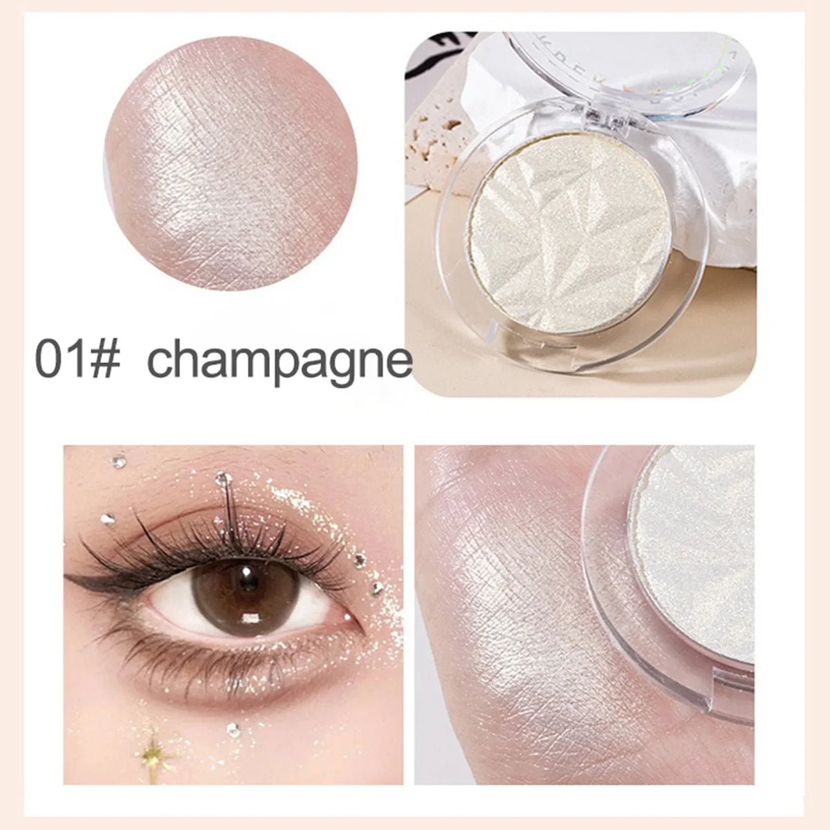 Shimmer Glow Highlighter – 2-Color Palette for Radiant Skin, Brighten & Contour, Festival & Party Makeup, Long-Lasting Shine