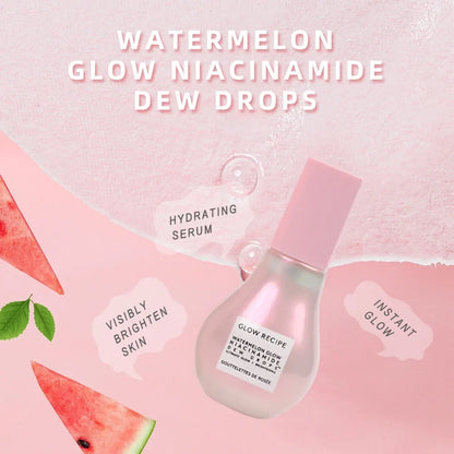 Glow Recipe Watermelon Glow Niacinamide Dew Drops - Makeup Primer, Pore Minimizer & Niacinamide Serum for Dewy Smooth Skin 40ml