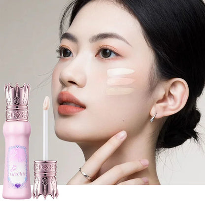 Hua Yin Ji Brightening Concealer, a fair-skinned girl's tender pink look, natural nude makeup, and a natural look,flowers