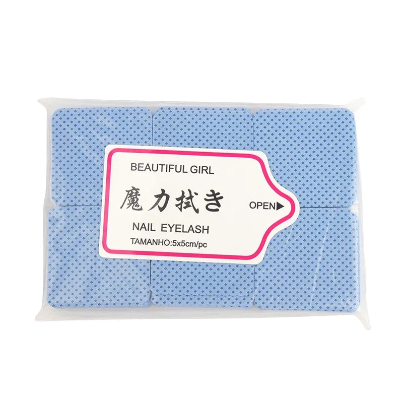 300pcs Lint-Free Eyelash Glue Wipes Paper Gel Remover Clean Month of Bottle Cotton Pads Beauty Cleaning Nail Art Makeup Tools