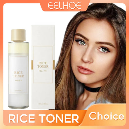 EELHOE Rice Toner for Face Brightening Serum Oil Control Moisturizing Facial Smooth Sensitive Skin Care Pore Shrinking Essence