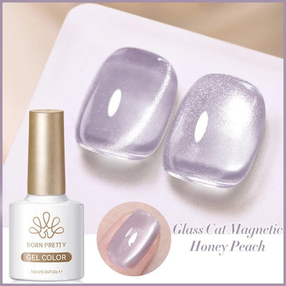 BORN PRETTY 10ml Silver Water Light Cat Magnetic Gel Nail Polish Nail Supplies Vernis Semi Permanent Gel for Fall Winter Nails