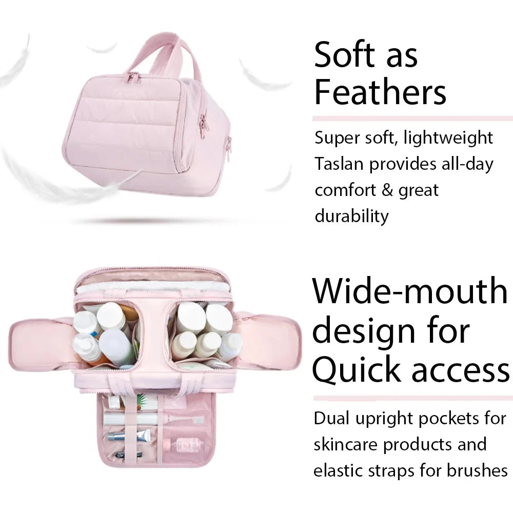Large Capacity Cosmetic Bag Female Travel Wash Handbag Bathroom Partition Shower Makeup Pouch Waterproof Toiletries Organizer