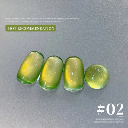 MIANEL 12ML Emperor Green Cat Eye Gel Nail Polish Whitenning Nails Green Nails Suitable For Nail Salons Nail Supplies  1-21pcs