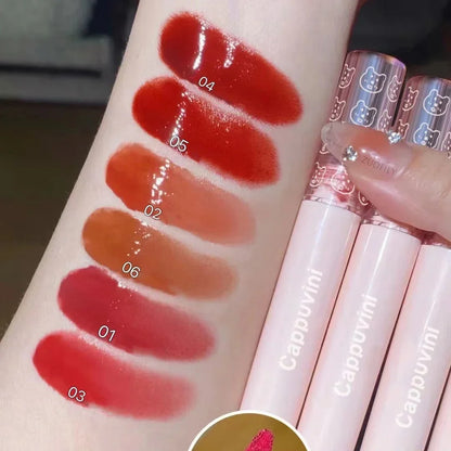 Cherry Pink Mirror Water Lip Gloss - Moisturizing Glass Lip Oil